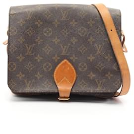 Louis Vuitton-Louis Vuitton Monogram Cartouchiere GM Shoulder Bag M51252-Metallic,Bronze