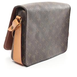 Louis Vuitton-Louis Vuitton Monogram Cartouchiere GM Shoulder Bag M51252-Metallic,Bronze