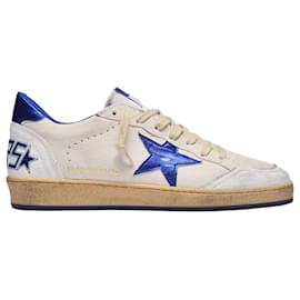 Golden Goose Deluxe Brand-Ball Star Sneakers - Golden Goose -  White/Bluette - Leather-White