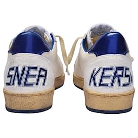 Golden Goose Deluxe Brand-Ball Star Sneakers - Golden Goose -  White/Bluette - Leather-White