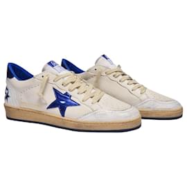 Golden Goose Deluxe Brand-Ball Star Sneakers - Golden Goose -  White/Bluette - Leather-White