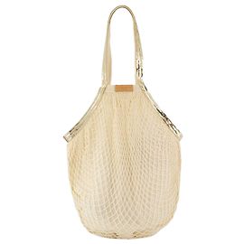 Bolsa de Ombro Filet - Vanessa Bruno - Algodão - Bege Marrom Bege