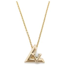 Louis Vuitton-Louis Vuitton 18K Pink Gold LV Volt One Necklace Diamond Necklace-Silvery,Metallic