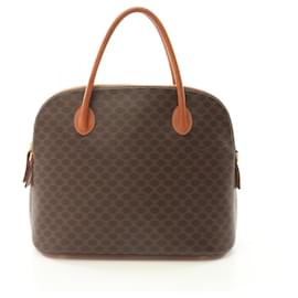 Céline-Celine PVC Coated Canvas Macadam Handbag-Brown