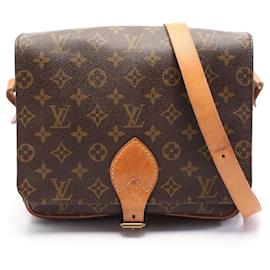 Louis Vuitton-Louis Vuitton Monogram Cartouchiere GM Shoulder Bag M51252-Brown