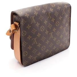 Louis Vuitton-Louis Vuitton Monogram Cartouchiere GM Shoulder Bag M51252-Brown