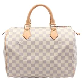 Louis Vuitton-Louis Vuitton Damier Azur Speedy 30 Handbag N41533-White