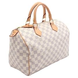 Louis Vuitton-Louis Vuitton Damier Azur Speedy 30 Handbag N41533-White