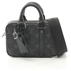 Louis Vuitton-Louis Vuitton Monogram Eclipse Nano PDV Handbag M82770-Black