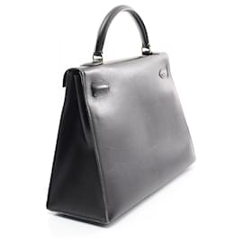 Hermès-Sac Kelly 2way en Box Calf Hermes 32 Stamp U (1991)-Noir