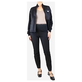 Prada-Black elasticated trousers - size UK 10-Black