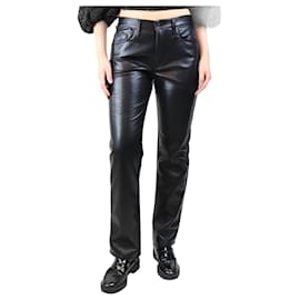 Mother-Black faux-leather jeans - size UK 10-Black