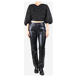 Mother-Black faux-leather jeans - size UK 10-Black