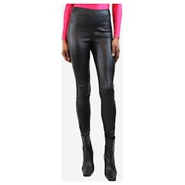 Joseph-Black leather leggings - size UK 8-Black