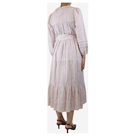 Autre Marque-Red and white striped belted midi dress - size S-Red