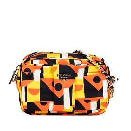 Borsa a spalla con catena e nastro Prada Multicolore