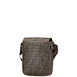 Fendi-Fendi Zucca Shoulder Bag-Brown