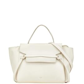 Céline-Celine Belt Bag in Ivory Leather-Cream