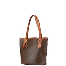 Céline-Celine Macadam Handbag Tote Bag-Brown