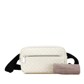 Bottega Veneta-Bottega Veneta Intrecciato Waist Bag-White