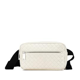Bottega Veneta-Bottega Veneta Intrecciato Waist Bag-White
