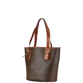 Céline-Celine Macadam Handbag Tote Bag-Brown