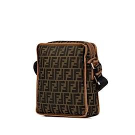 Fendi-Fendi Zucca Shoulder Bag-Brown,Khaki