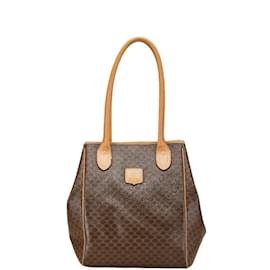 Céline-Celine Macadam Tote Bag-Brown