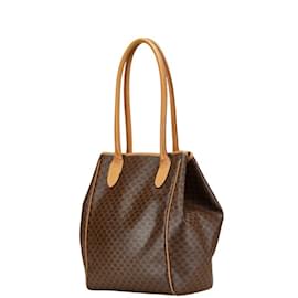 Céline-Celine Macadam Tote Bag-Brown