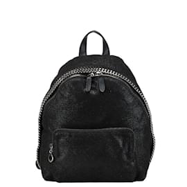 Stella Mc Cartney-Stella McCartney Falabella Mini Backpack-Black