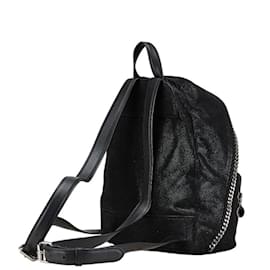 Stella Mc Cartney-Stella McCartney Falabella Mini Backpack-Black