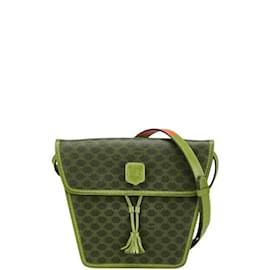 Céline-Celine Macadam Shoulder Bag-Brown