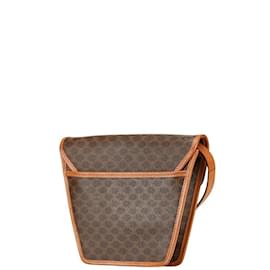 Céline-Celine Macadam Shoulder Bag-Brown