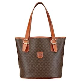 Céline-Celine Macadam Handbag Tote Bag-Brown