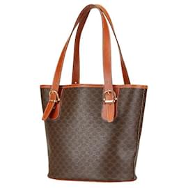 Céline-Celine Macadam Handbag Tote Bag-Brown