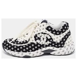 Chanel-Chanel Tennis Sneakers-Black,White
