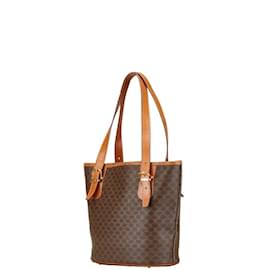 Céline-Celine Macadam Tote Bag-Brown