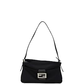 Fendi-Fendi Mamma Bucket Jersey Handbag-Black