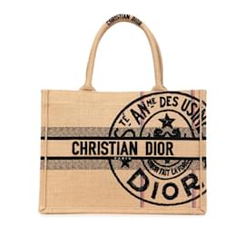 Christian Dior-Christian Dior Dior Book Tote Medium Bag-Black,Beige