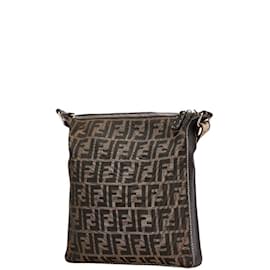 Fendi-Fendi Zucca Selleria Shoulder Bag-Brown