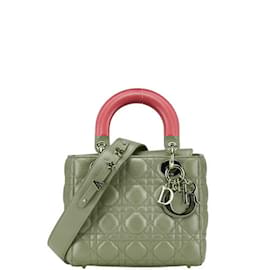 Christian Dior-Christian Dior Lady Cannage Handbag-Pink