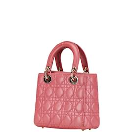 Christian Dior-Christian Dior Lady Cannage Handbag-Pink