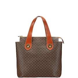 Céline-Celine Macadam Handbag Tote Bag-Brown