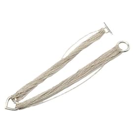 Tiffany & Co-Colar de corrente com fecho tipo toggle Open Heart da Tiffany-Prata