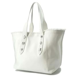 Christian Louboutin-Christian Louboutin Frangibus Signature Spike Tote Bag-White