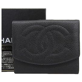 Portafoglio compatto Chanel Coco Mark Nero