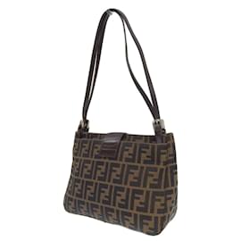 Fendi-Fendi Zucca Pattern Mamma Bucket Shoulder Bag-Brown