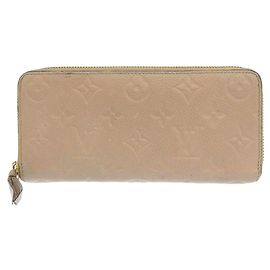 Cartera Larga Monogram Empreinte Louis Vuitton Beige Otro