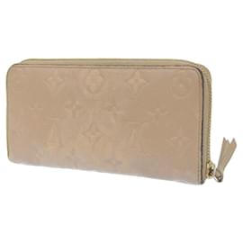 Louis Vuitton-Louis Vuitton Monogram Empreinte Long Wallet-Beige,Other