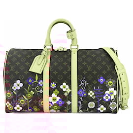 Louis Vuitton-Louis Vuitton LVxTM Monogram Keepall Bandoliere 45-Brown,Multiple colors,Monogram